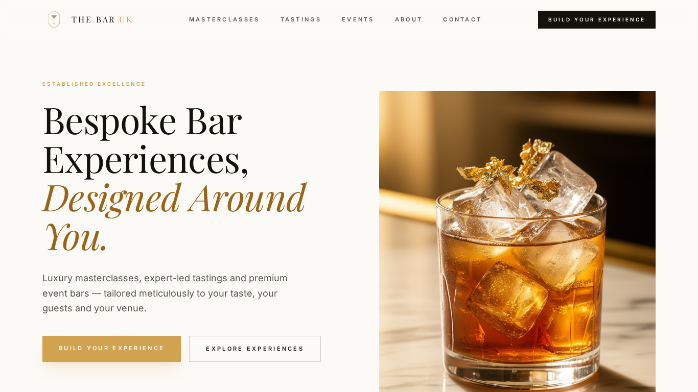 The Bar UK — The Bar UK — brand and website built alongside the operational foundations